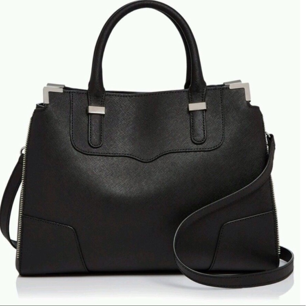 Rebecca Minkoff Black Satchel with Silver Accents